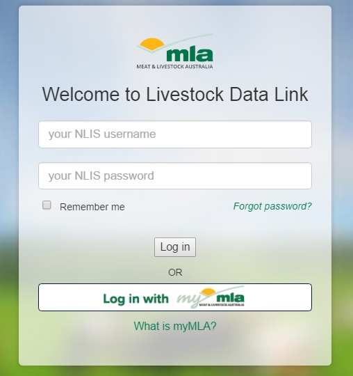 LDL log in page